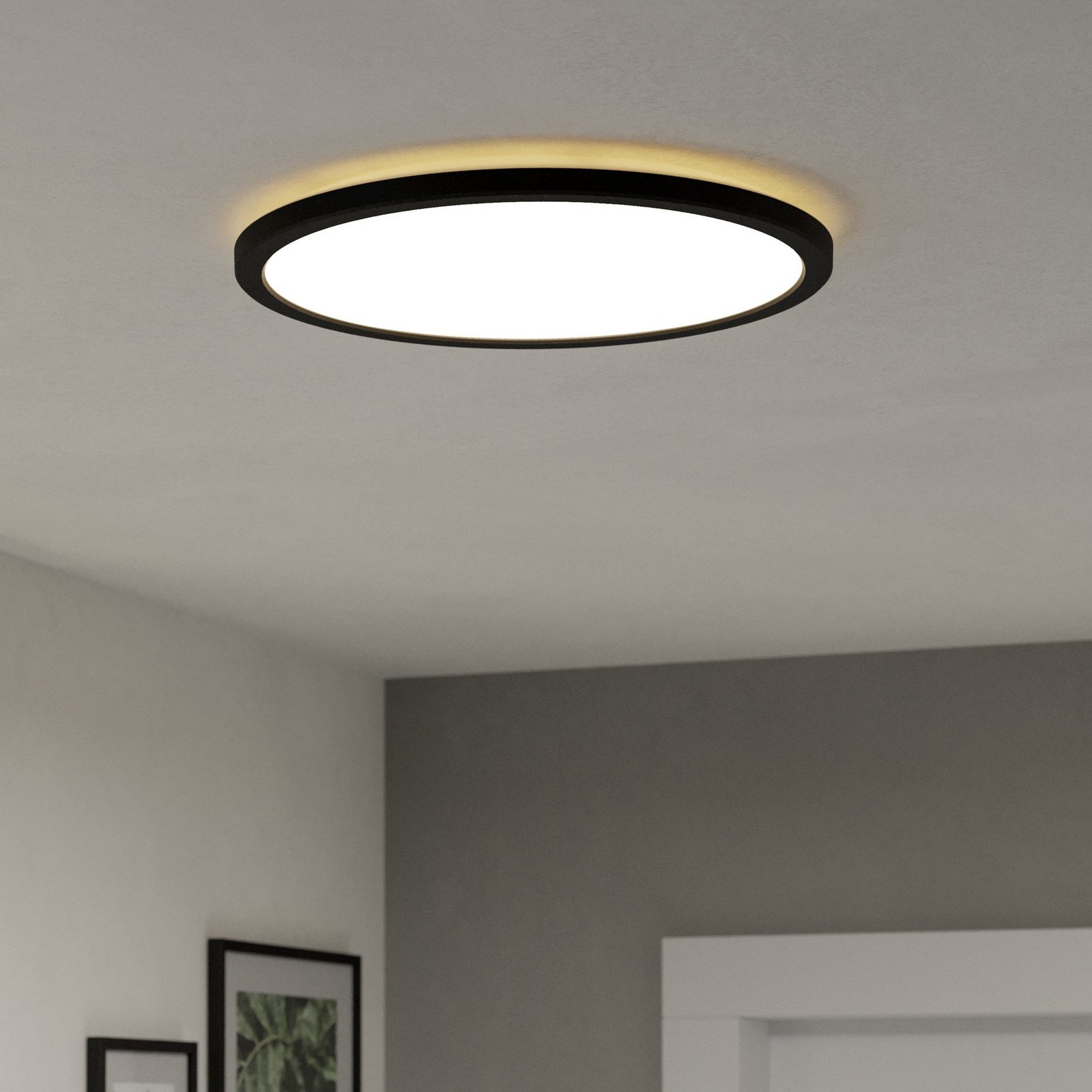 EGLO connect LED-Deckenlampe Rovito-Z, schwarz, Ø 39 cm