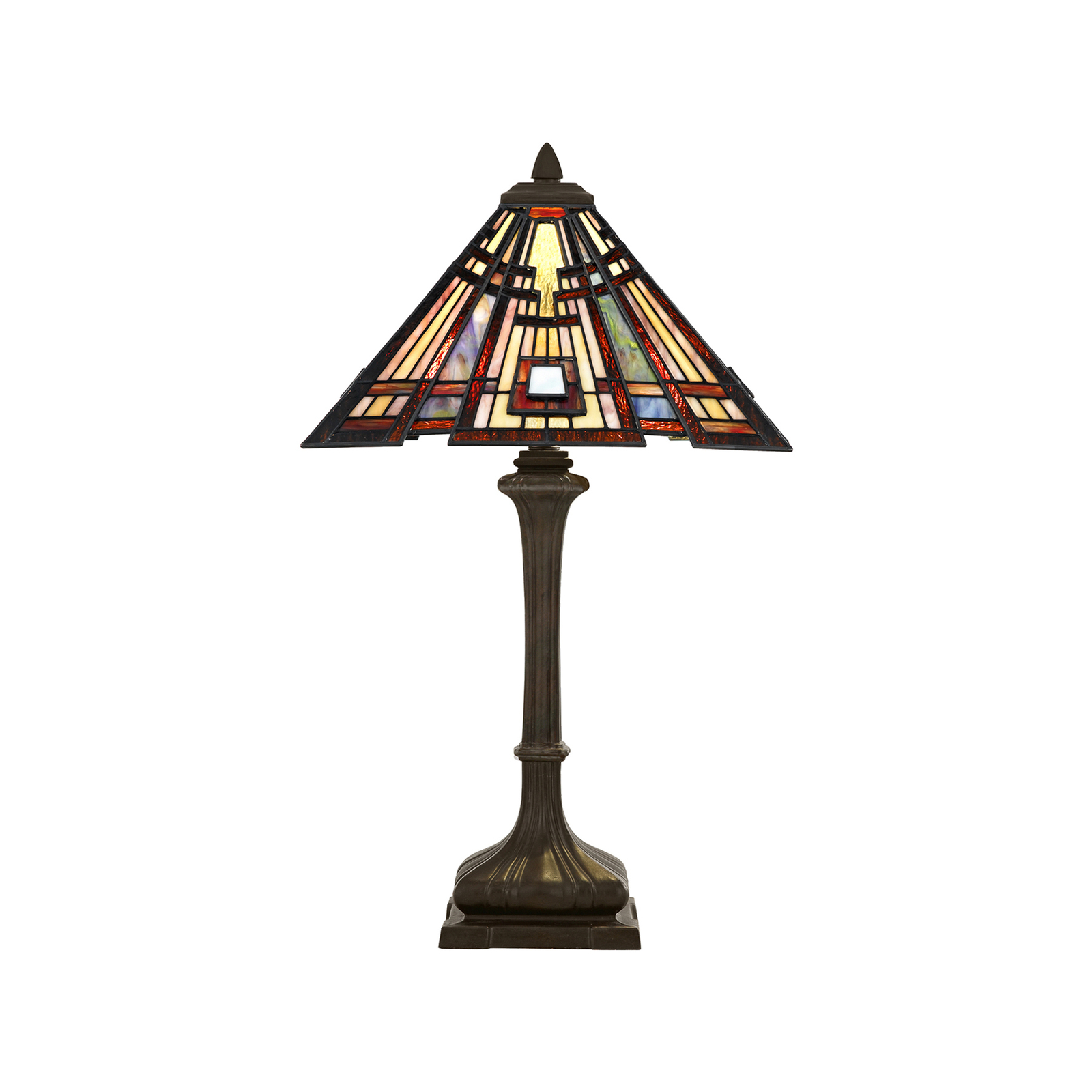 Bordlampe Classic Craftsman i Tiffany-design
