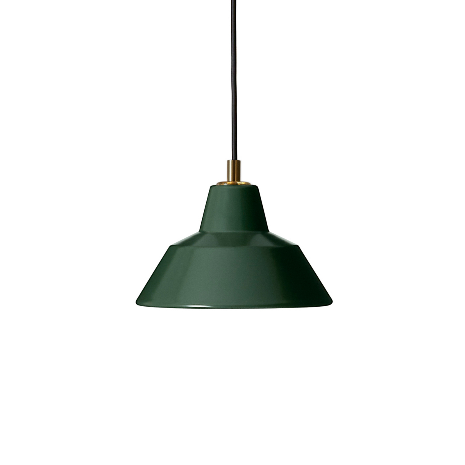 Warsztat W1 – lampa wisząca, zielona, aluminium, E14 – wykonana ręcznie