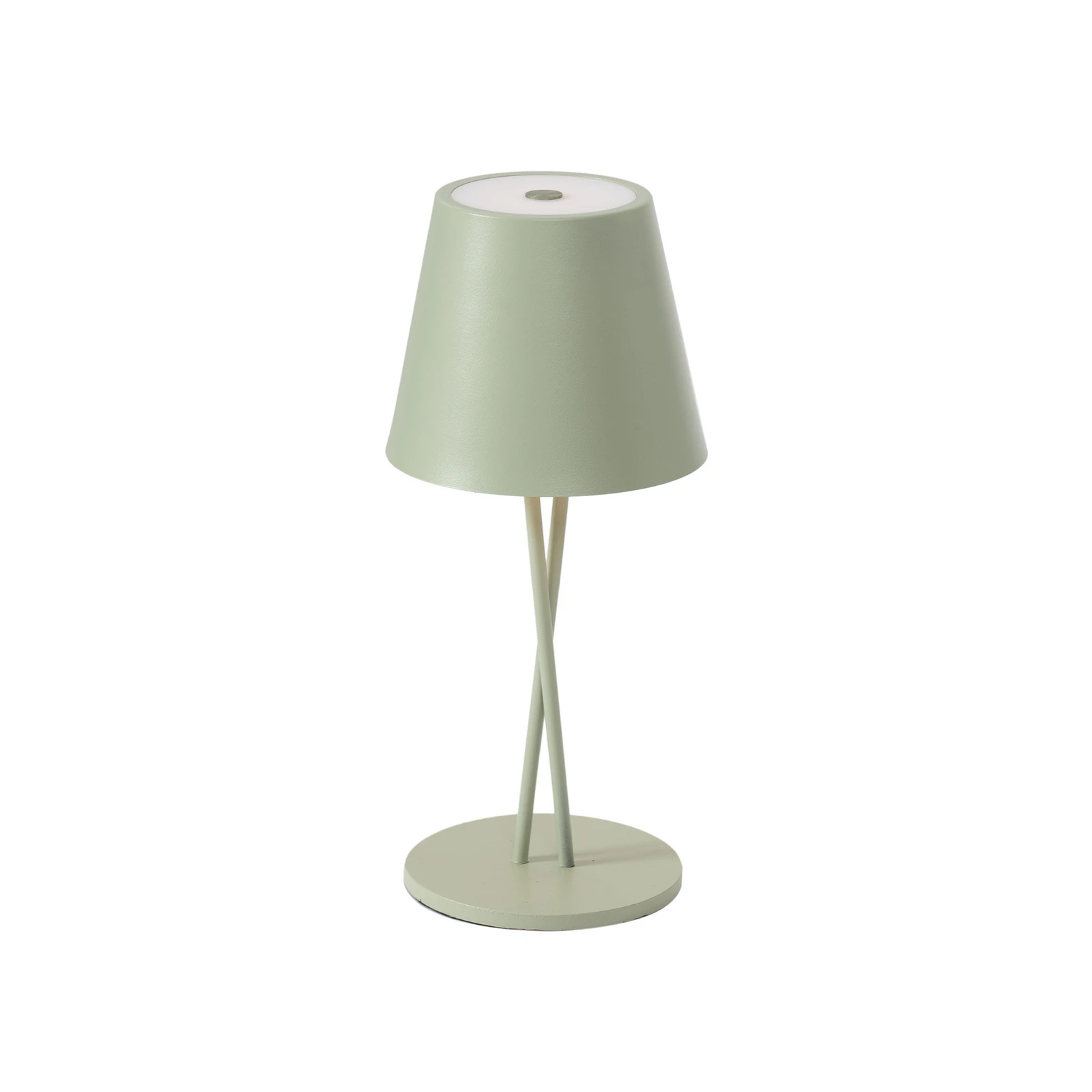 Lindby LED baterijska stolna lampa Janea CROSS, zelena, metal