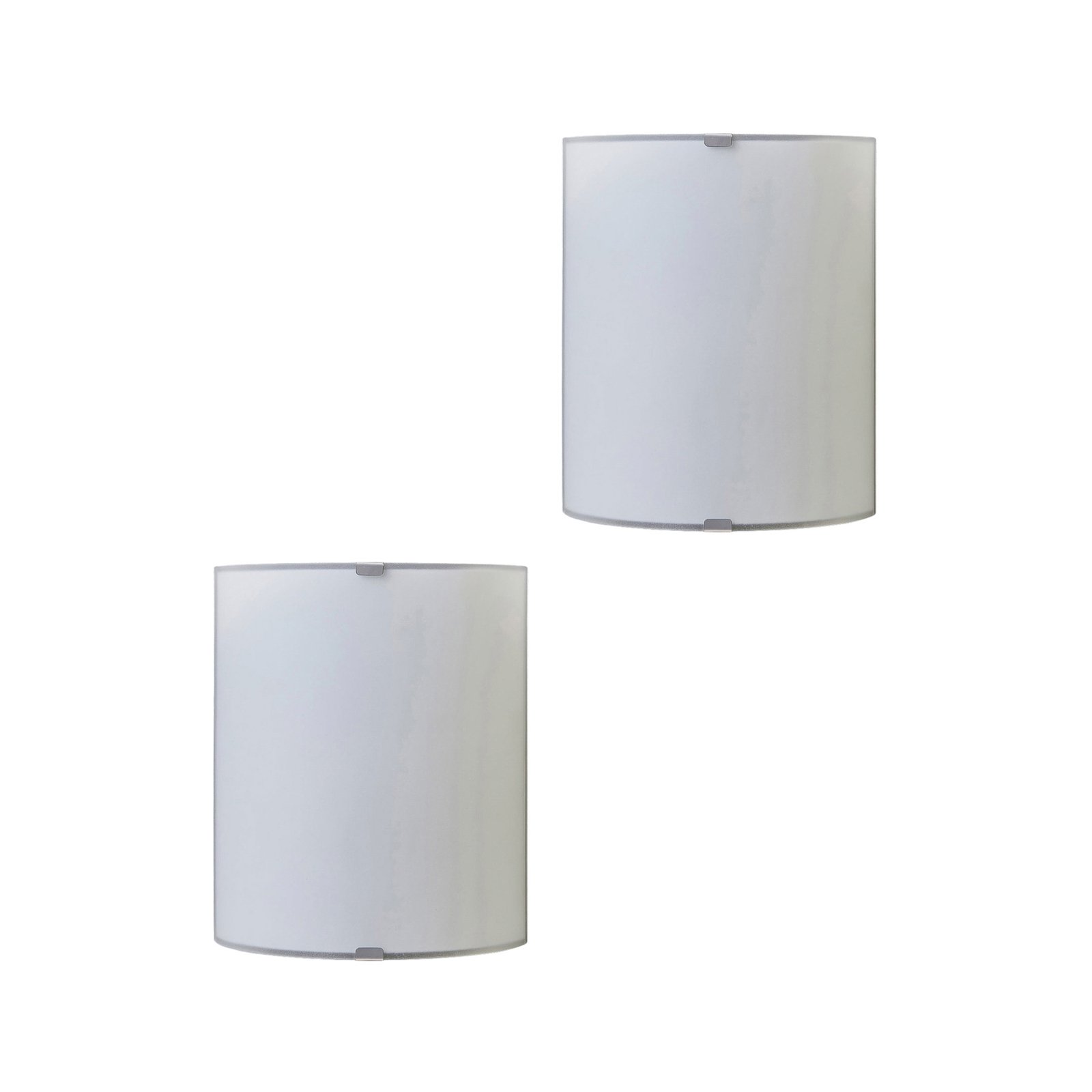 Phil simple glass wall light, set of 2