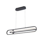 LED hanglamp DENMARK, matzwart, lengte 107 cm, metaal