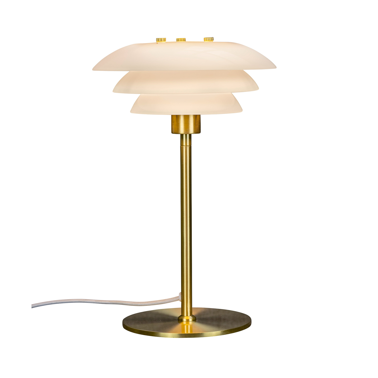 Dyberg Larsen DL20 table lamp, glass, brass