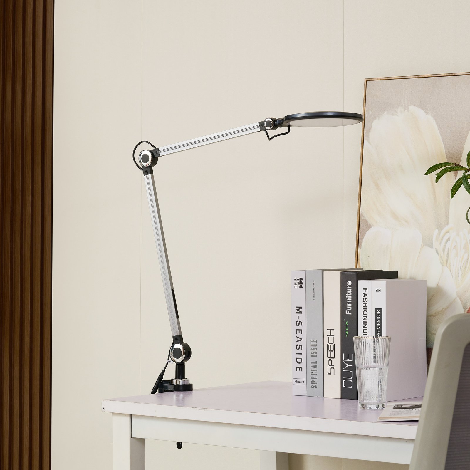 Nyxaris LED Lampa Stołowa w/Clamp CCT Grey - Lucande
