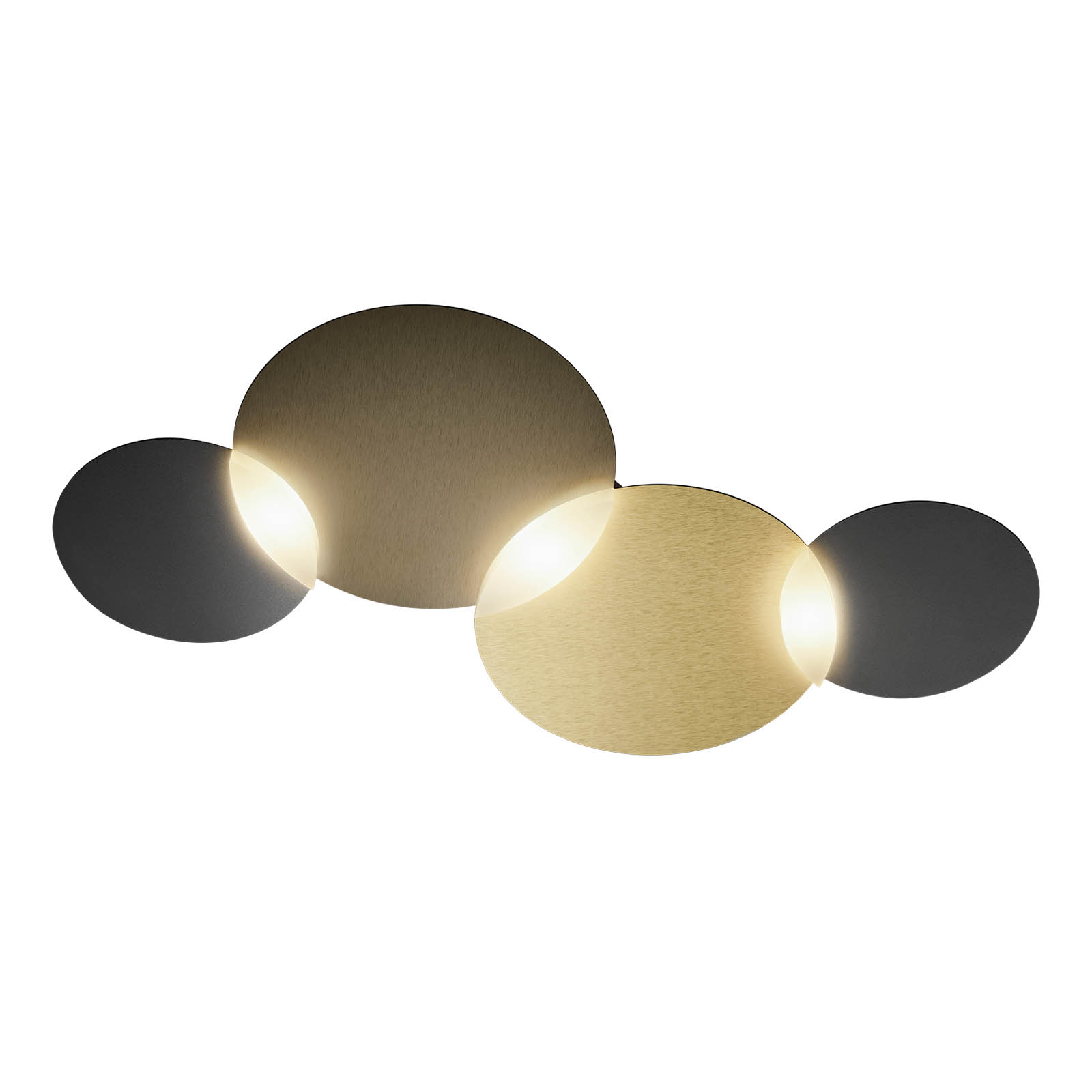 GROSSMANN Circ LED stropní, bronz-mosaz 3 zdroje