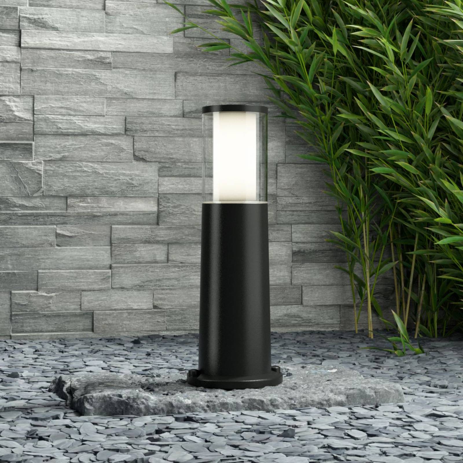 Fumagalli Potelet LED Carlo noir 3,5 W CCT hauteur 40 cm