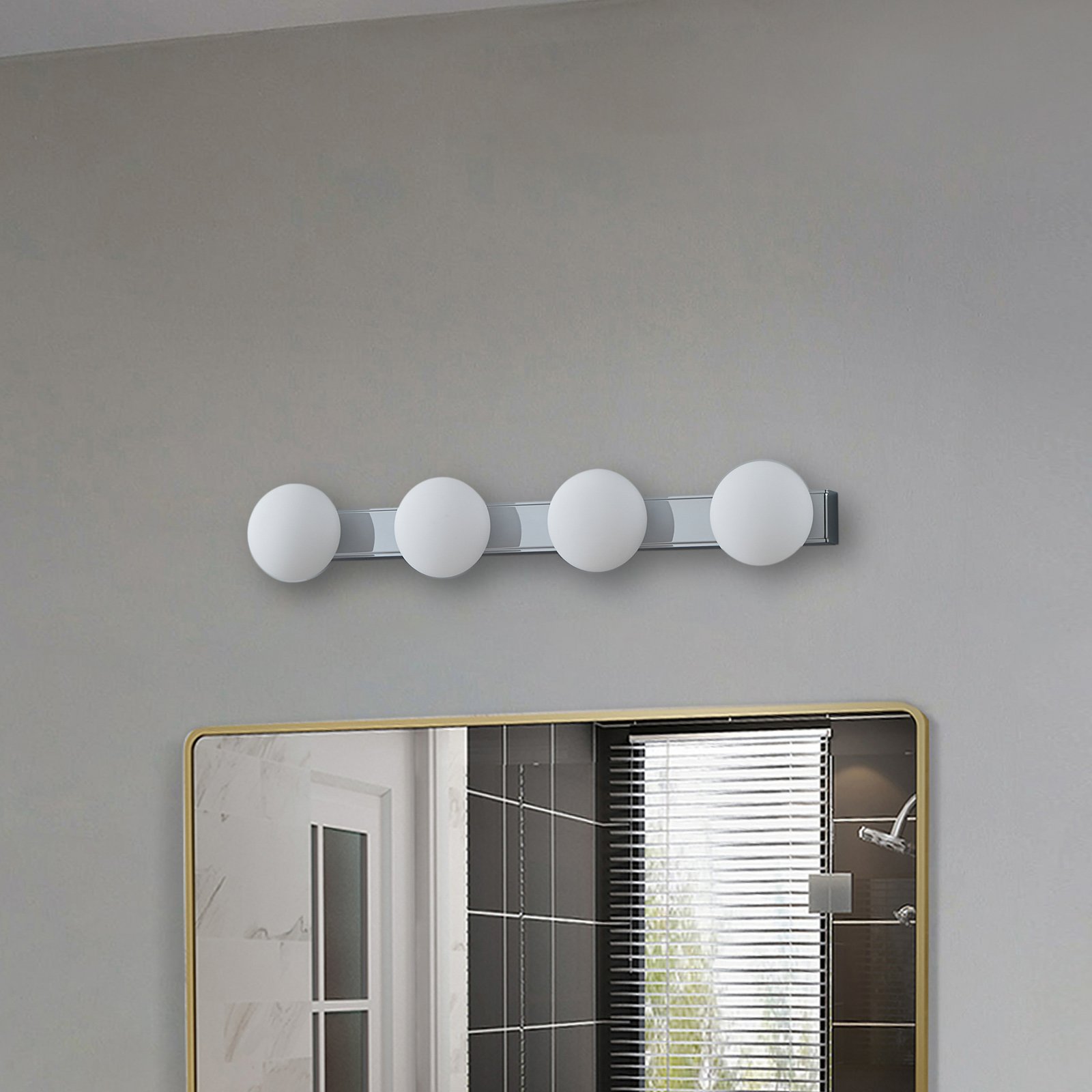 Applique LED per il bagno Myrra, cromo, vetro, 60 cm, IP44