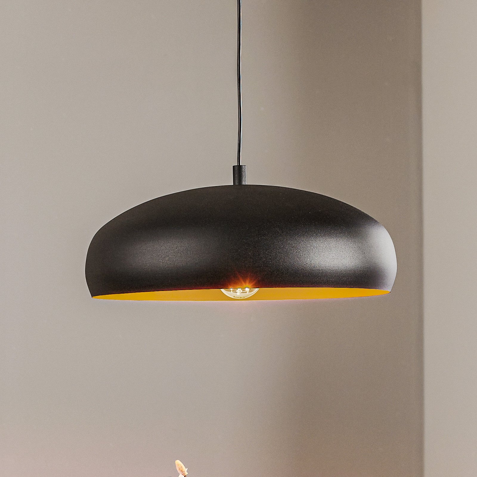 EGLO Lampă suspendată Mogano cu abajur metalic negru - Camera de zi / sufragerie - Scandinavă - negru cupru