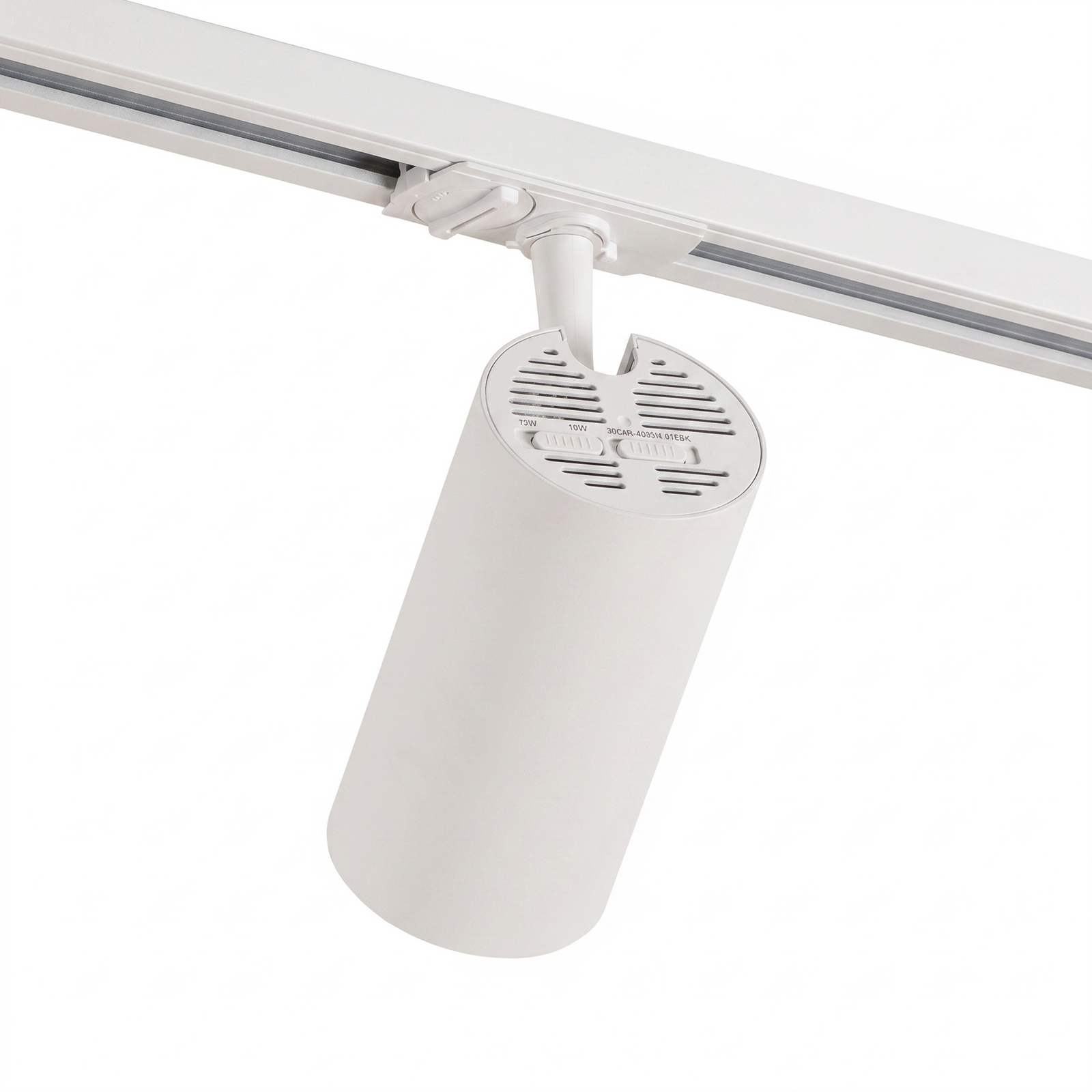 Σύστημα ράγας Lindby Linaro, Ø 7 cm, 5 φτερά, LED, λευκό, CCT