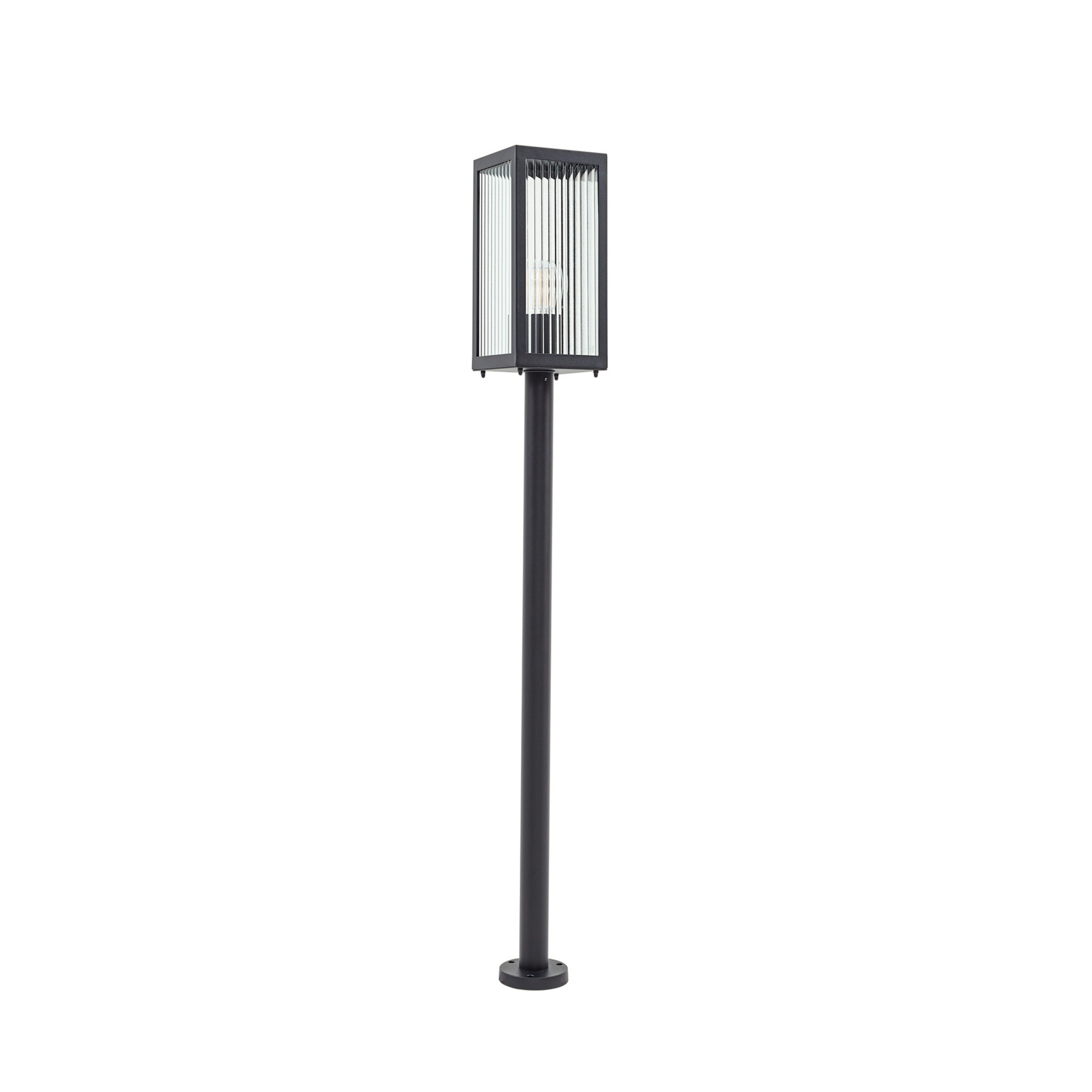 Bolgar path light 15 cm black glass metal - Lindby