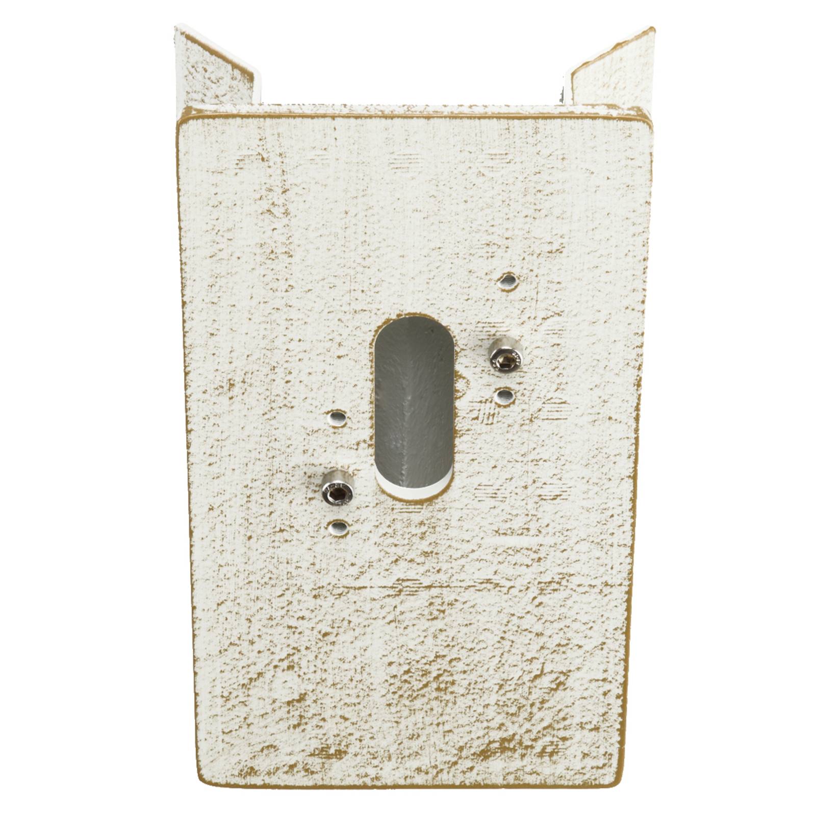 Albert Leuchten Corner block for outdoor wall lights, white-gold, cast aluminium, H: 7.5 cm