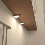 Prios Odia-LED-kaapinalusvalo, teräs, 2-lamppuinen