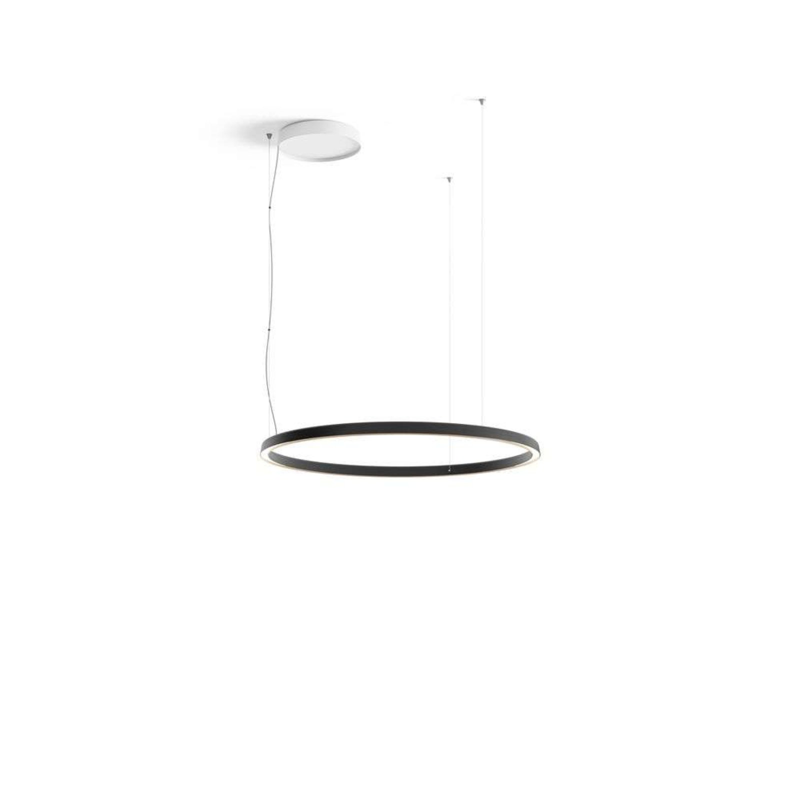 Compendium Circle LED Lustră Pendul Ø110 Black - Luceplan