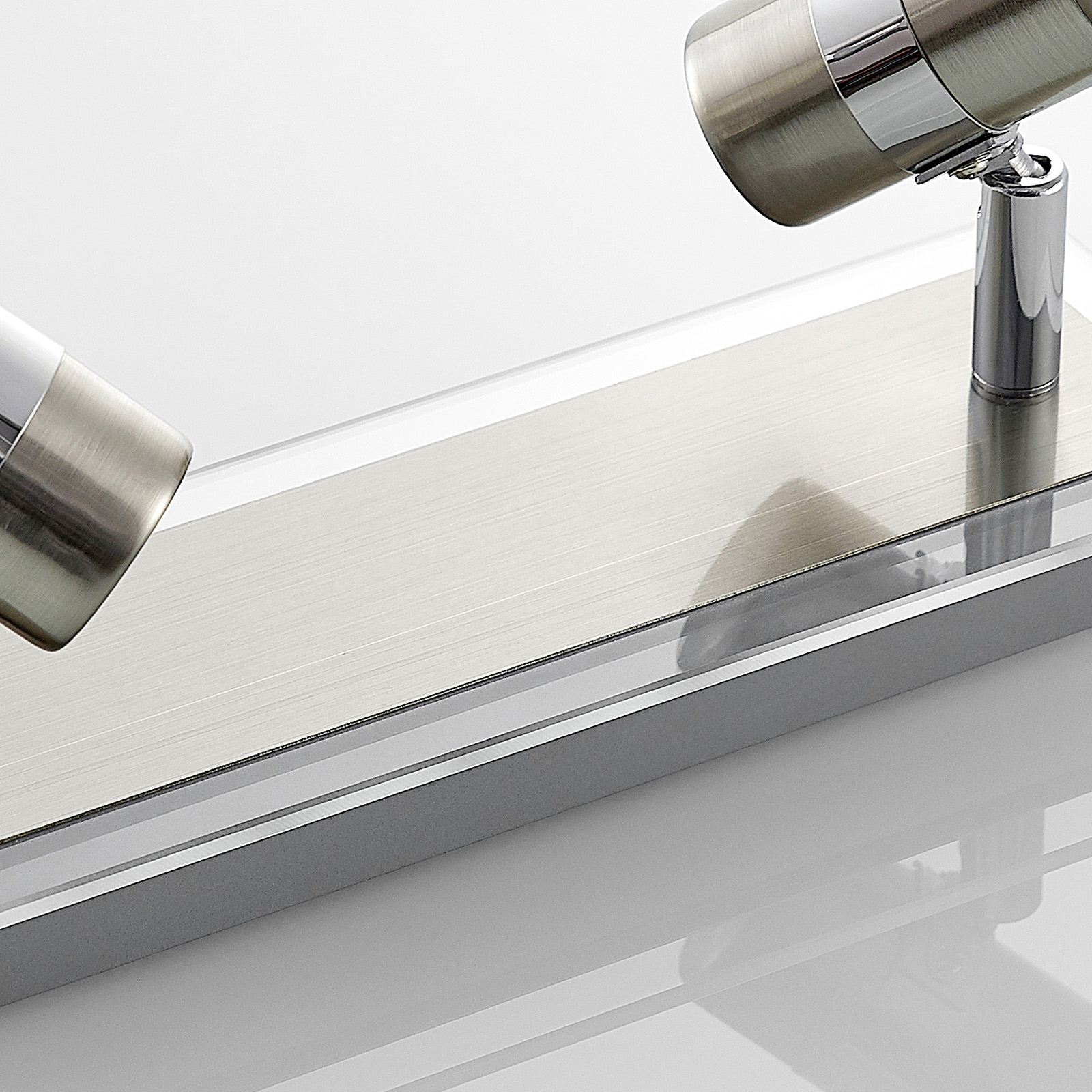 Lindby Kajetan LED Strahler, nickel, zweiflammig Lindby Kajetan LED Strahler, nickel, zweiflammig