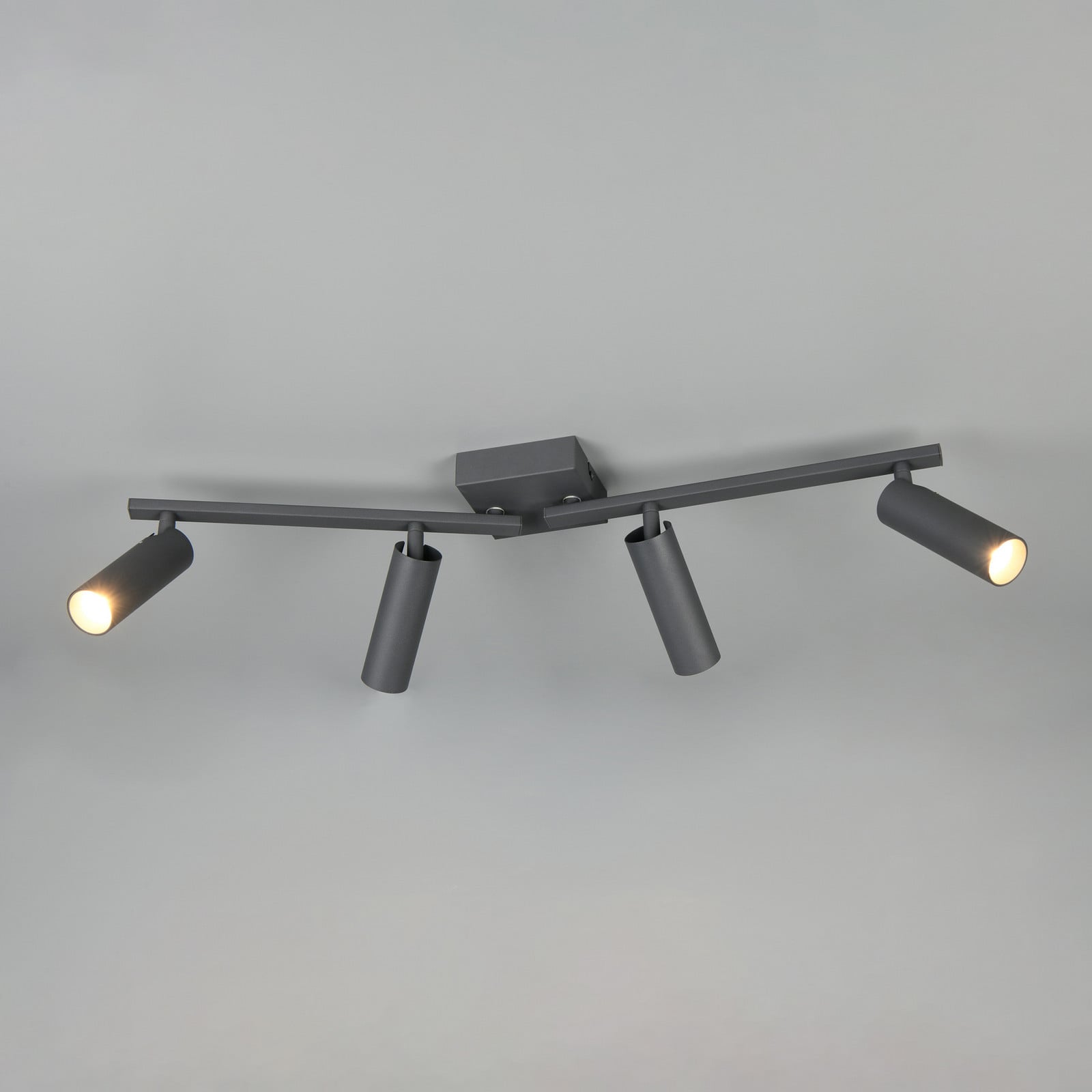 Trio Lighting Таванна лампа „Dara“, дължина 66 см, антрацит, метал, 4-крилна.