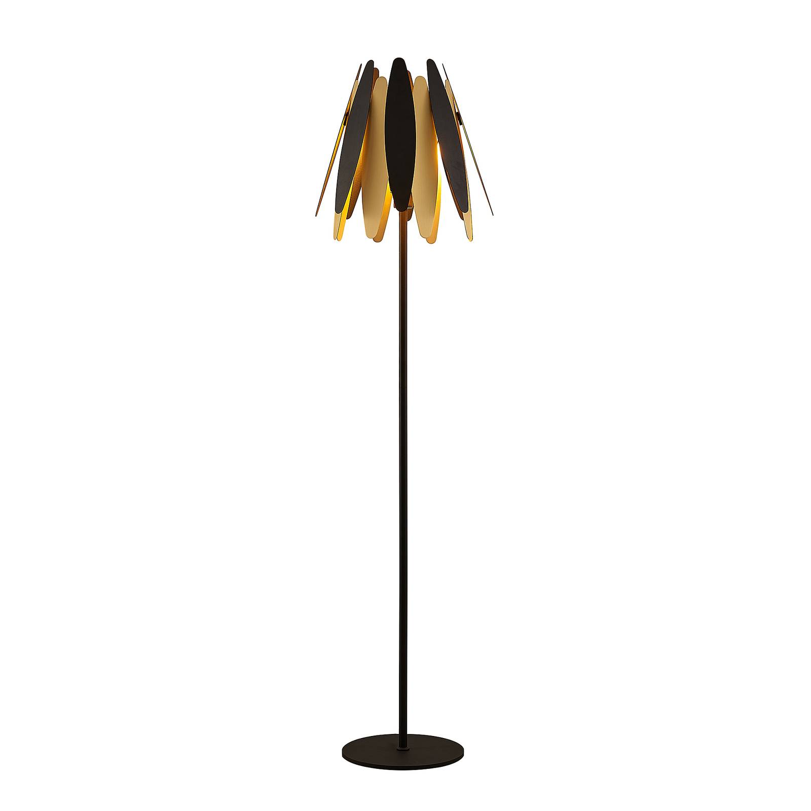 Lucande Lounit álló lámpa, fekete-arany