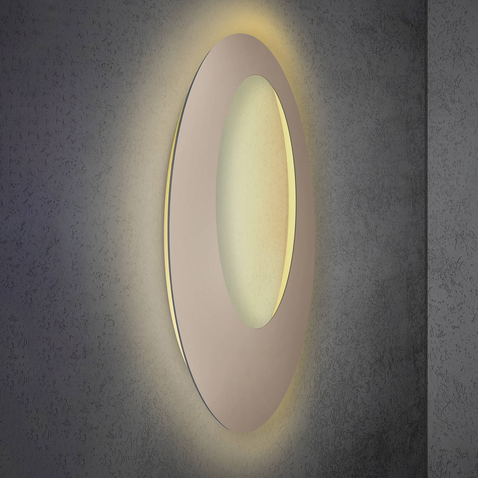 Escale Blade Open applique murale LED taupe Ø 95 cm