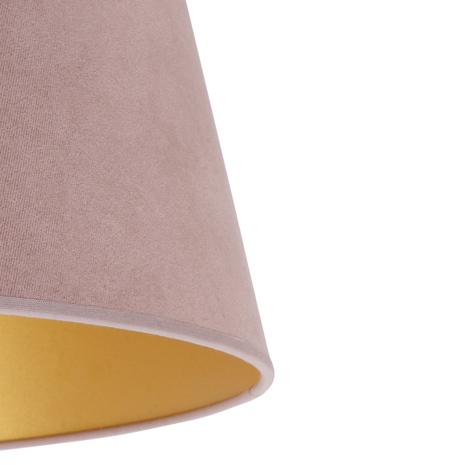 Cone lampshade height 25.5 cm, pink/gold