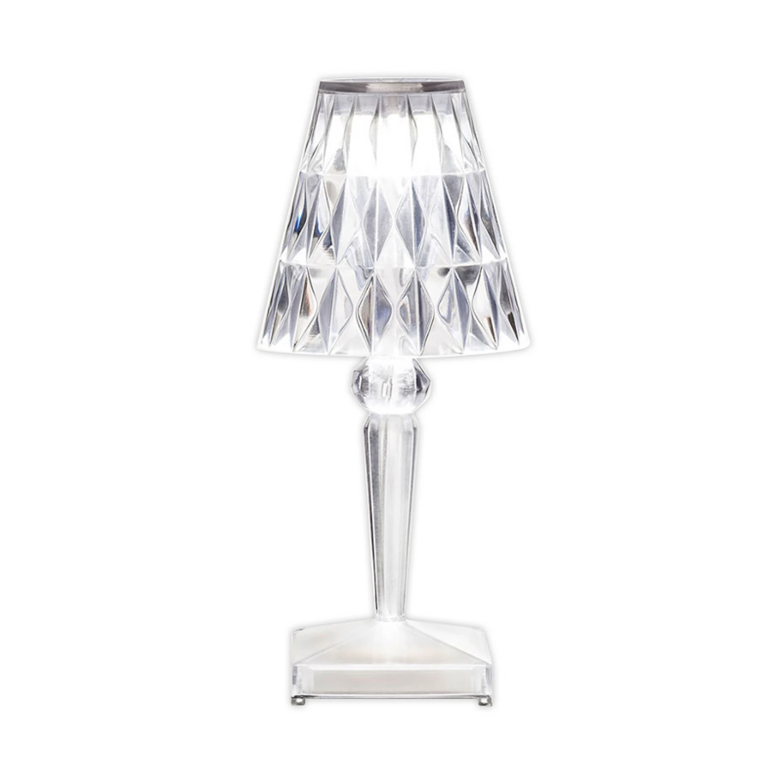 Kartell LED tafellamp op oplaadbare batterij, 30 cm, transparant, IP54