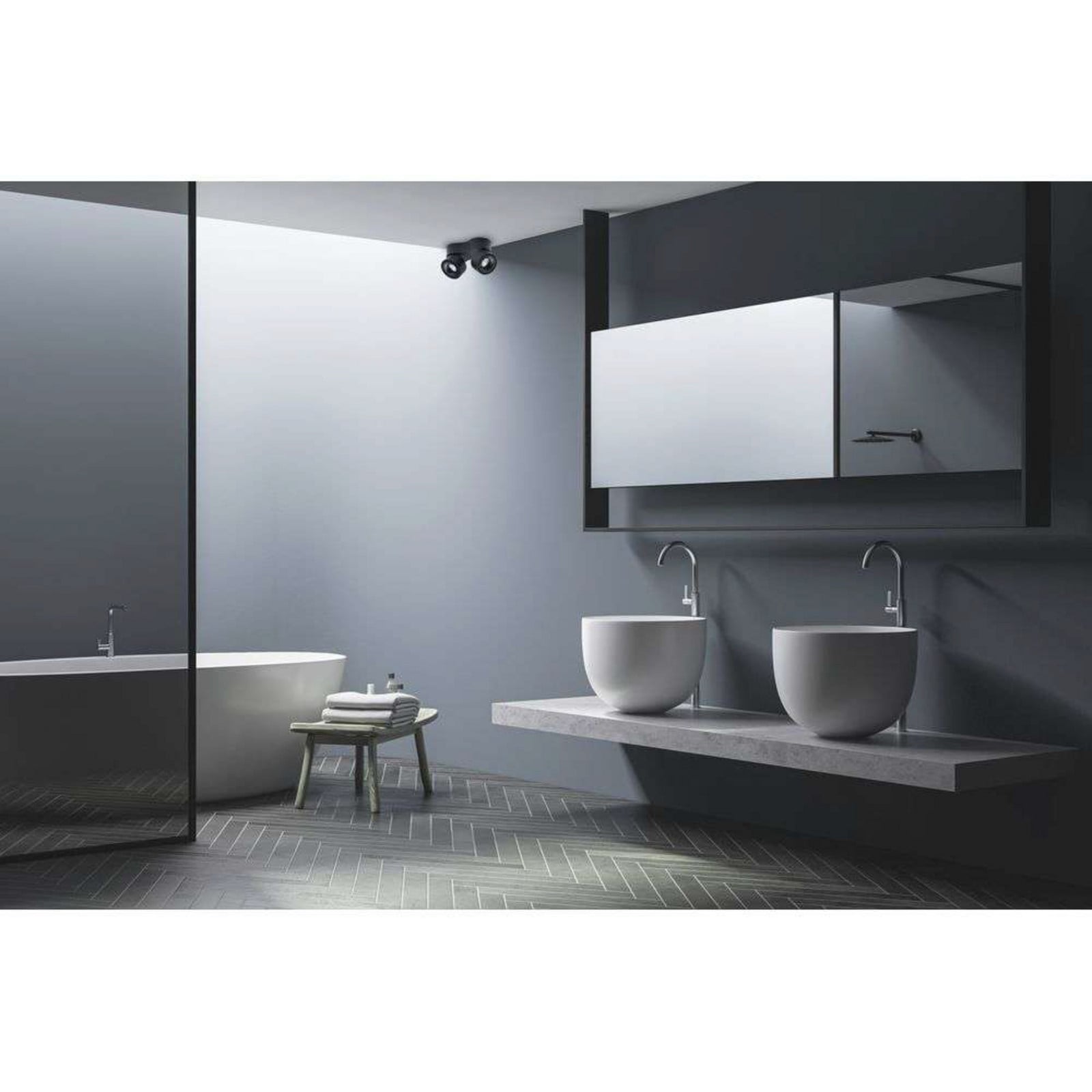 Easy Triple W3100 LED-taklampa, 3 lampor, vit ANTIDARK - Vardagsrum - Aluminium