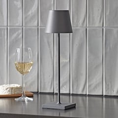 Nuindie LED dobíjecí stolní lampa, USB-C, grafitová, IP54, stmívatelná