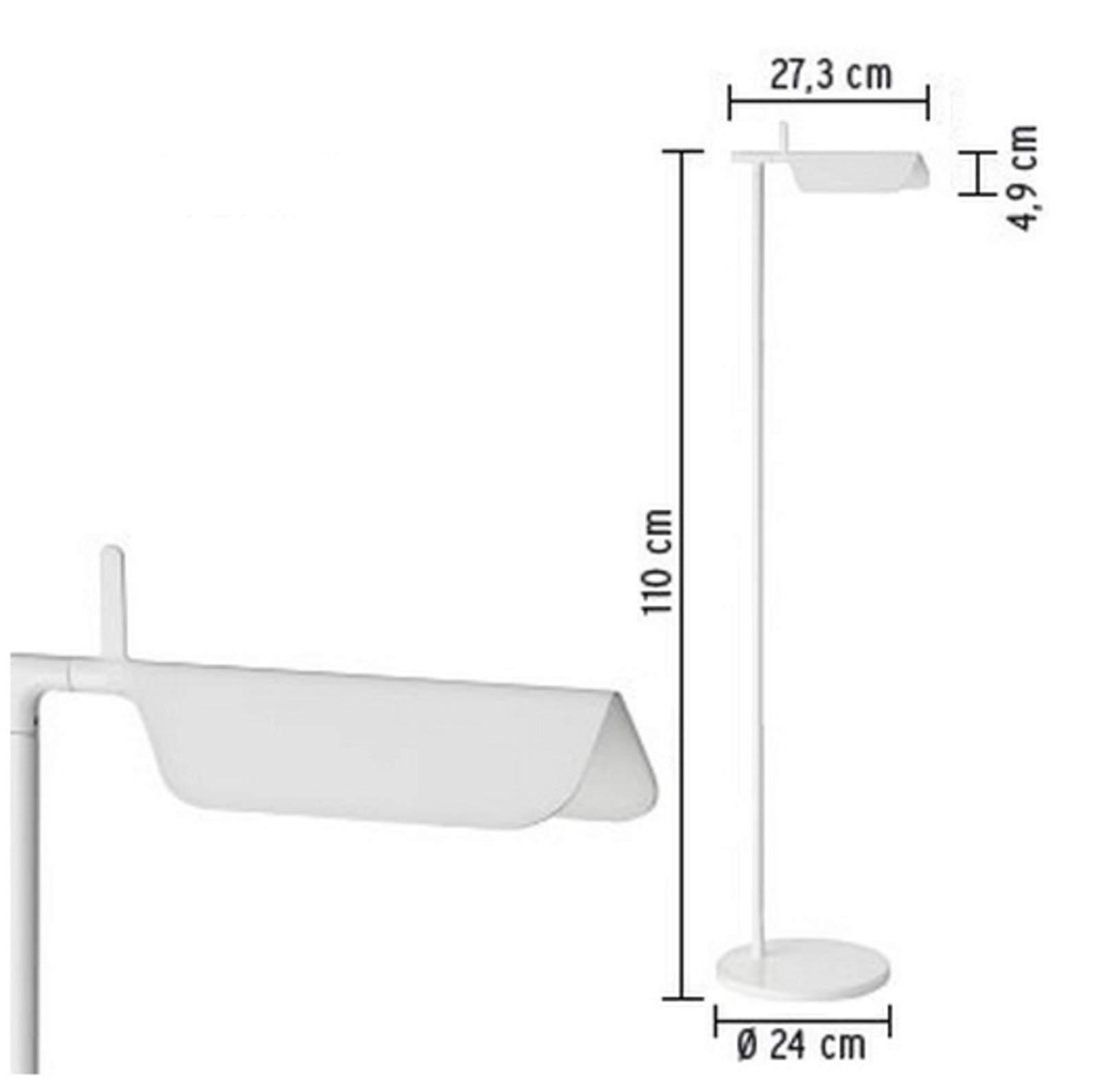 Tab F LED Lampadar White - Flos