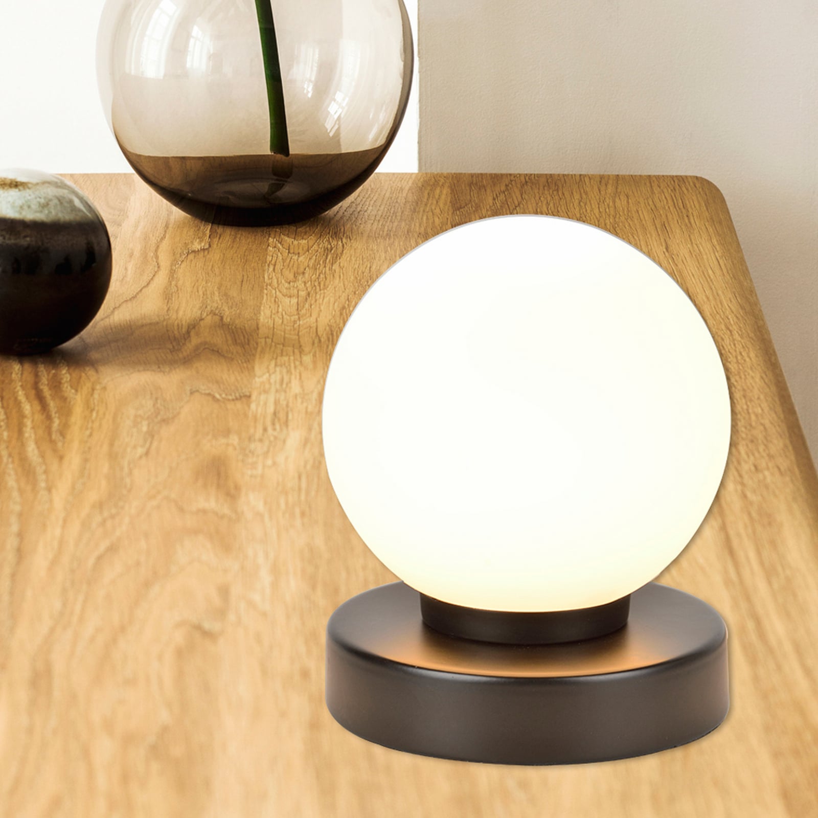 Lampada da tavolo Seventy, nero opaco, altezza 15 cm - COREP SAS