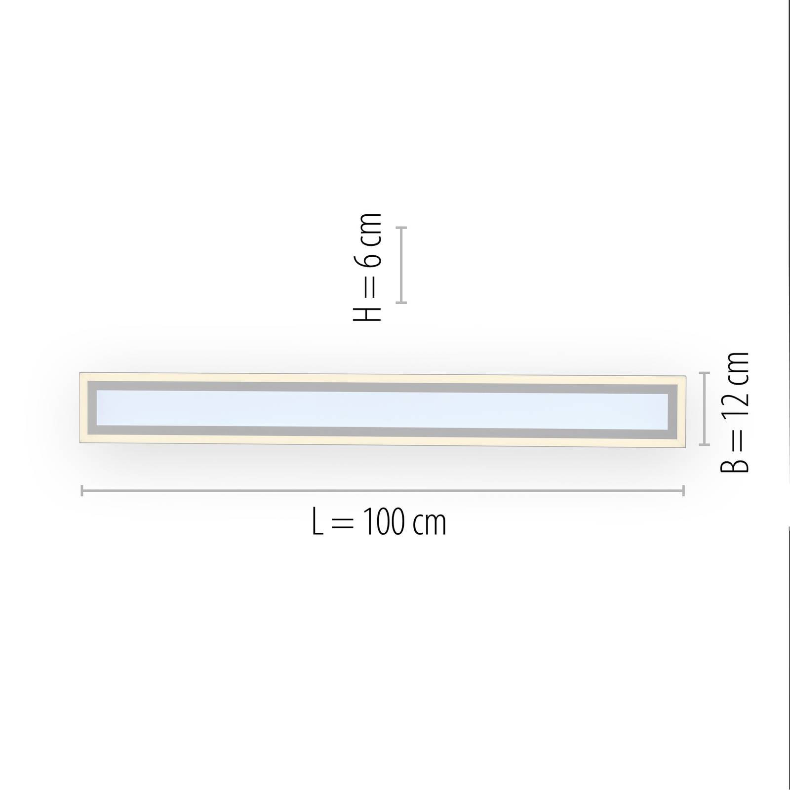 Lampa sufitowa LED Edging CCT, 100 x 12 cm