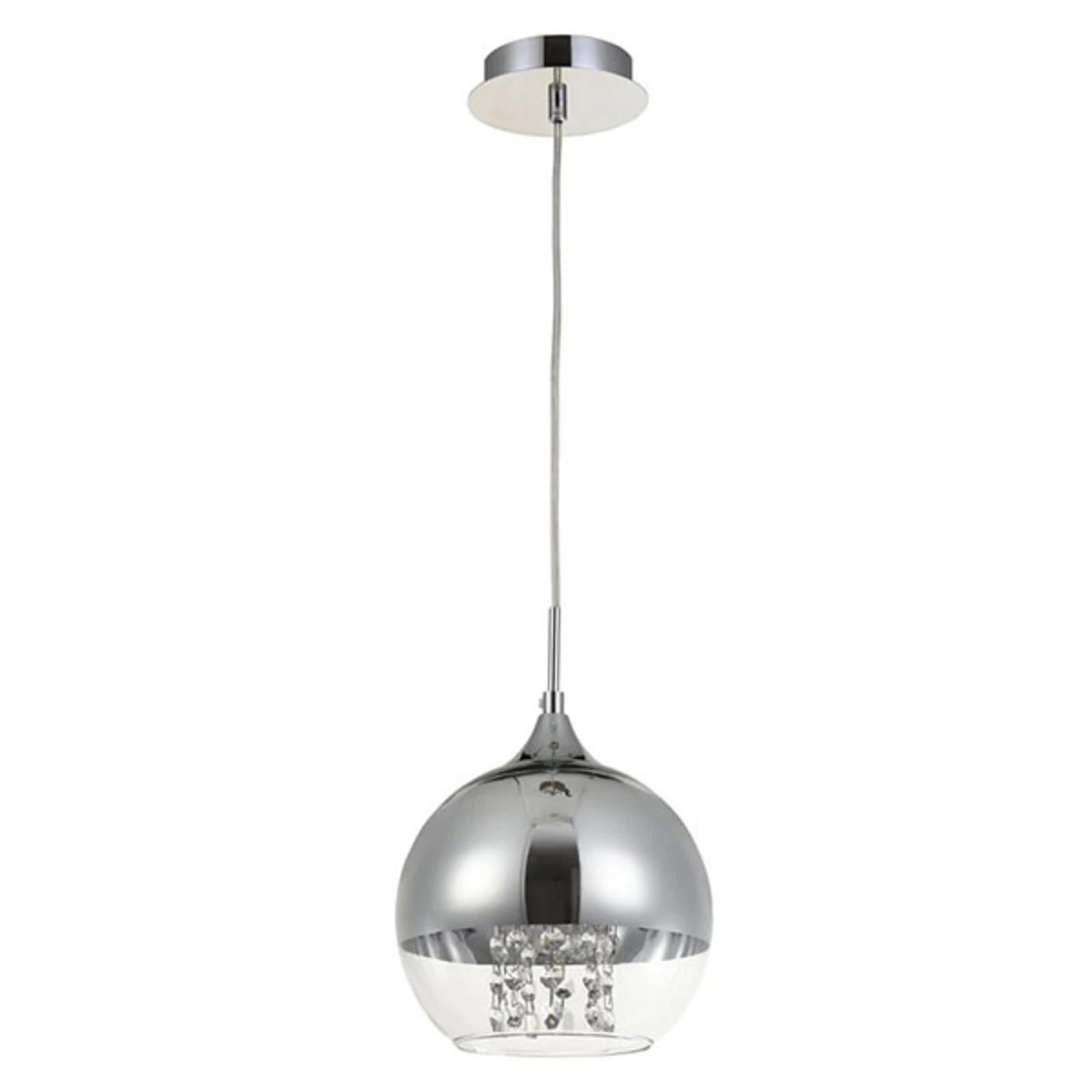 Lampă suspendată Fermi, cristale, Ø 30cm