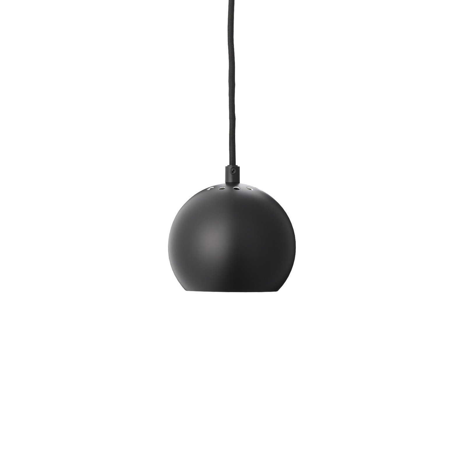 FRANDSEN hanglamp Ball, mat zwart, Ø 12 cm