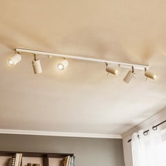 Downlight redondo, blanco, 6 luces lineales