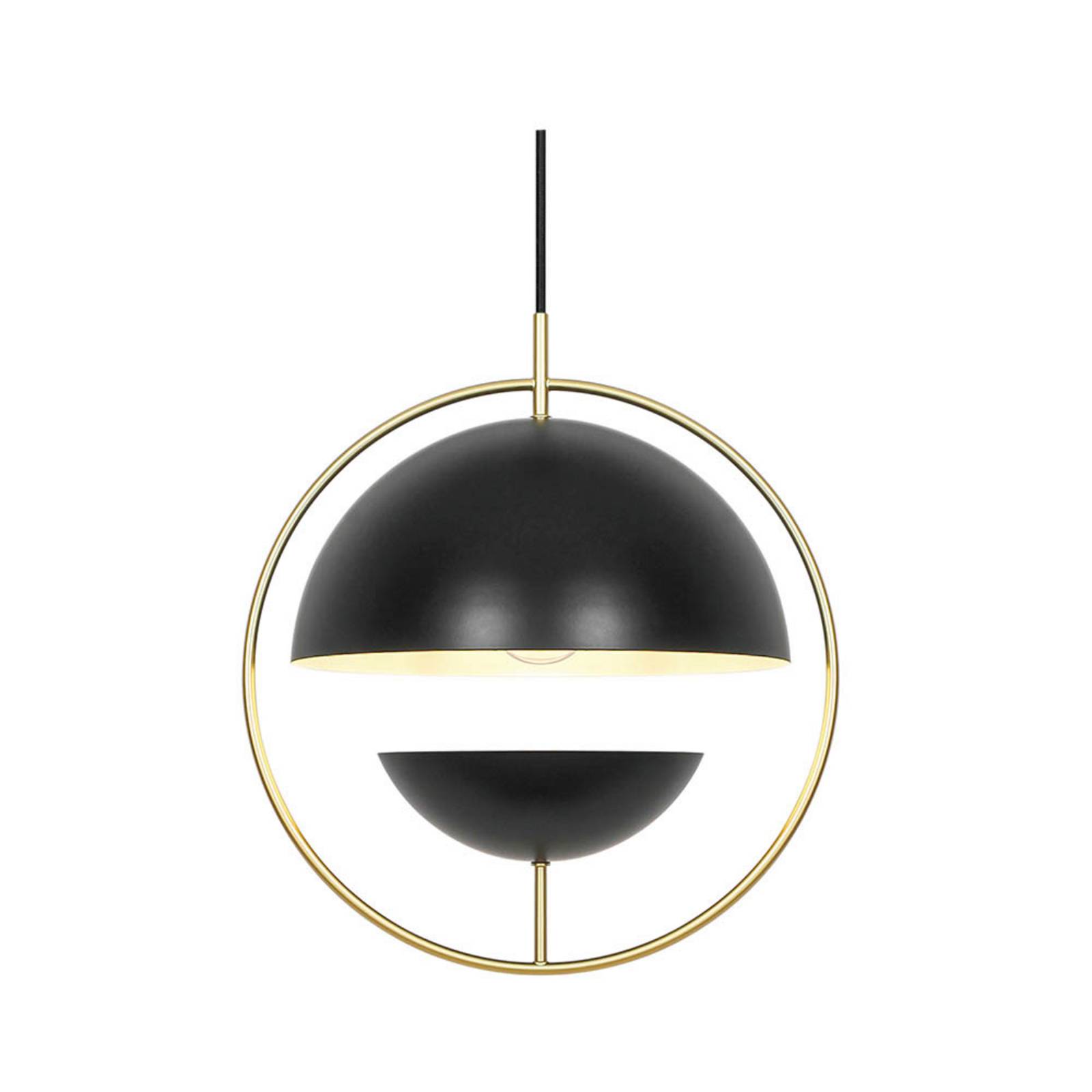 Pendelleuchte Tavia, schwarz, Ø 33 cm, Metall