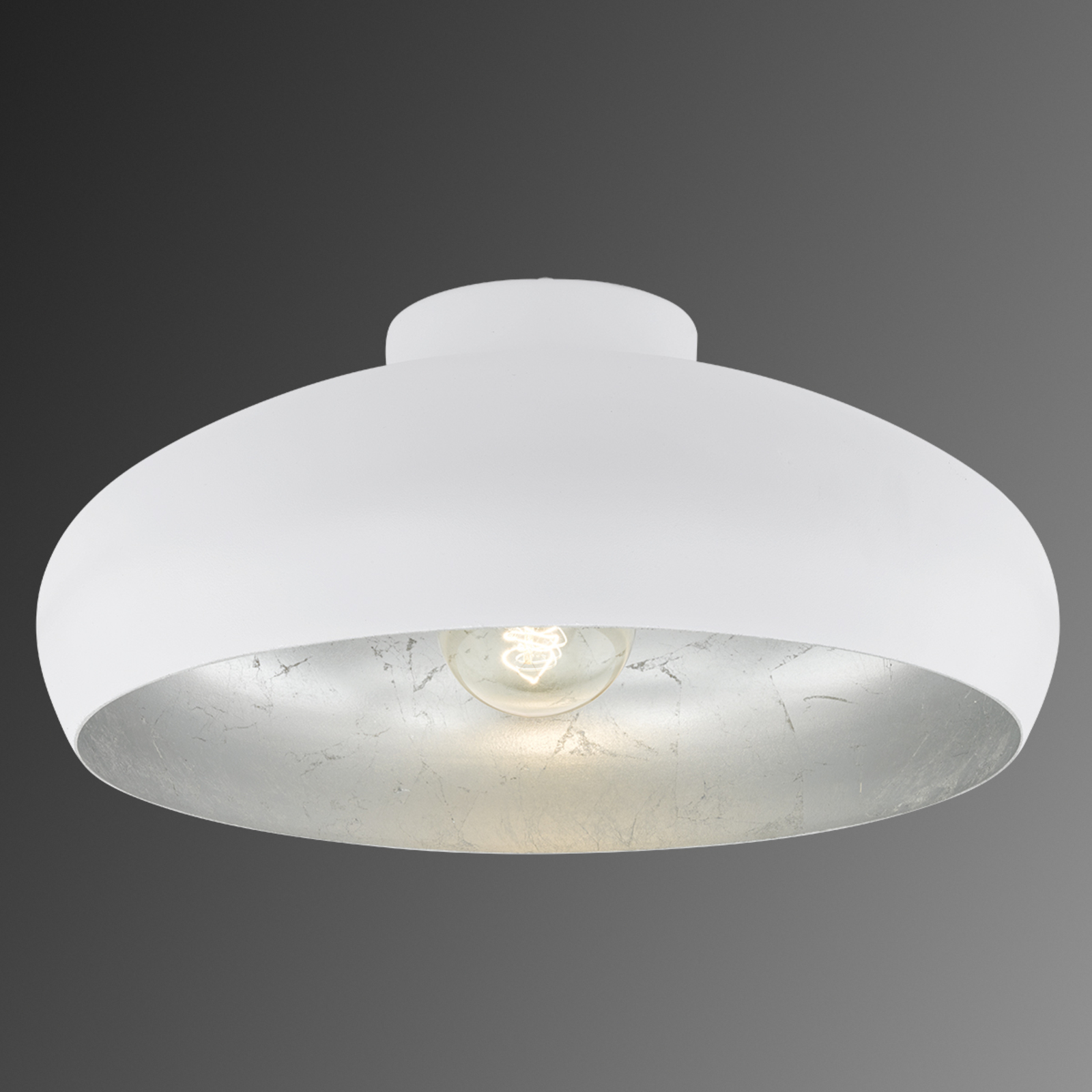 Mogano ceiling lamp made of metal, Ø 40 cm, white