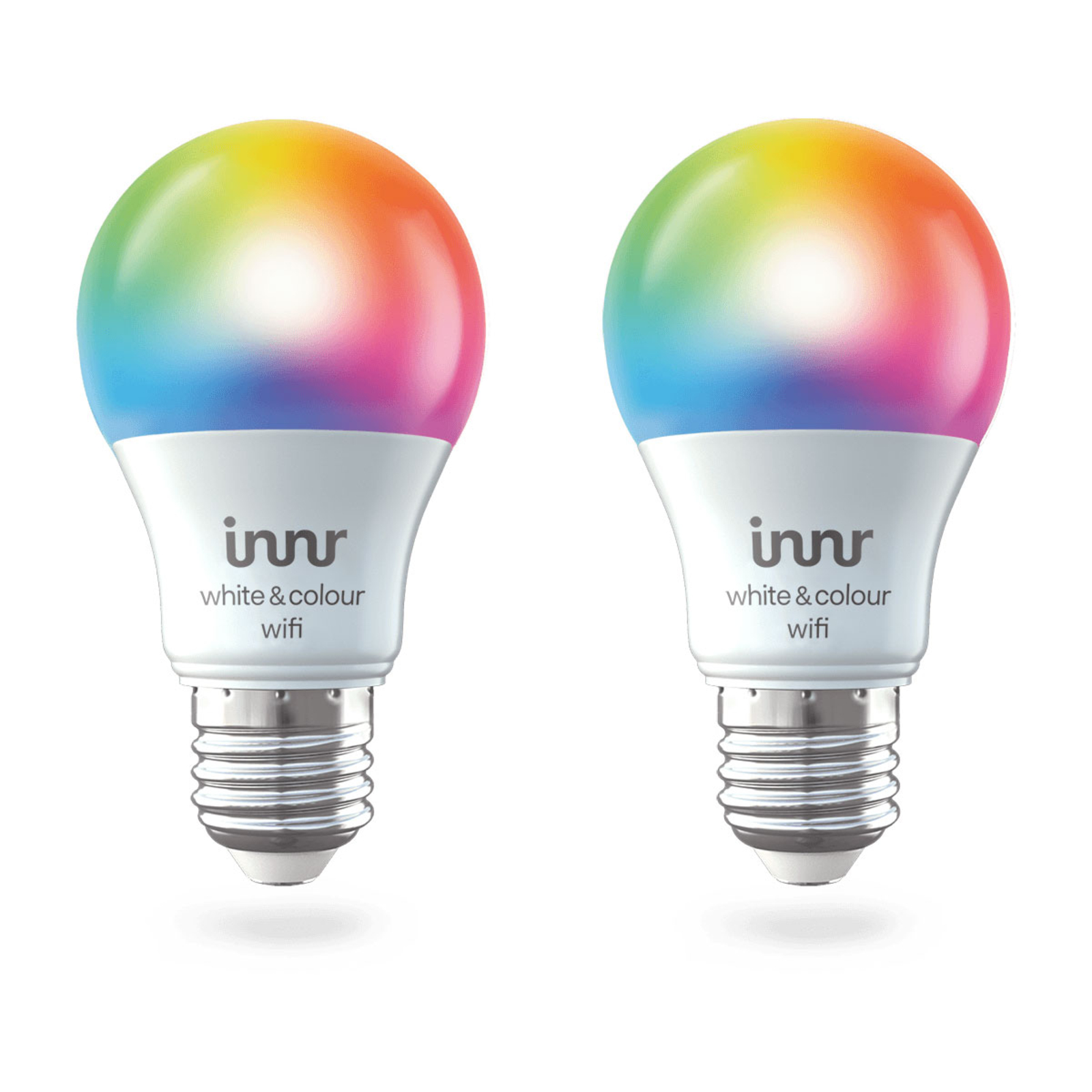Innr LED-lamppu WiFi E27 9,5W 806lm RGBW, 2 kpl