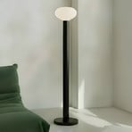 Candeeiro de pé Flo, verde, altura 138 cm, 1 lâmpada, vidro