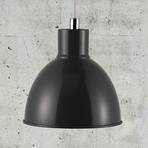 Pop hanging light with metal lampshade anthracite