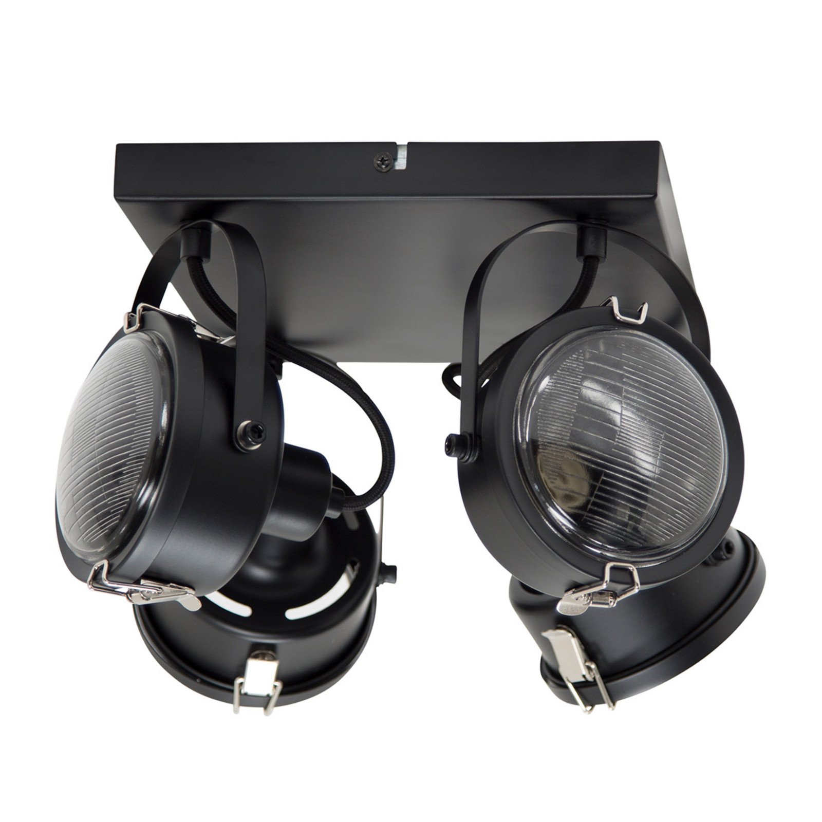 K.S. Verlichting Satellite pătrat plafonieră în negru - Bucătărie - Design industrial - Metal