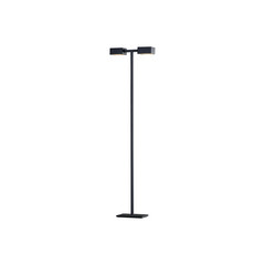 LED stojací lampa Nosto z oceli, sklopná stínidla