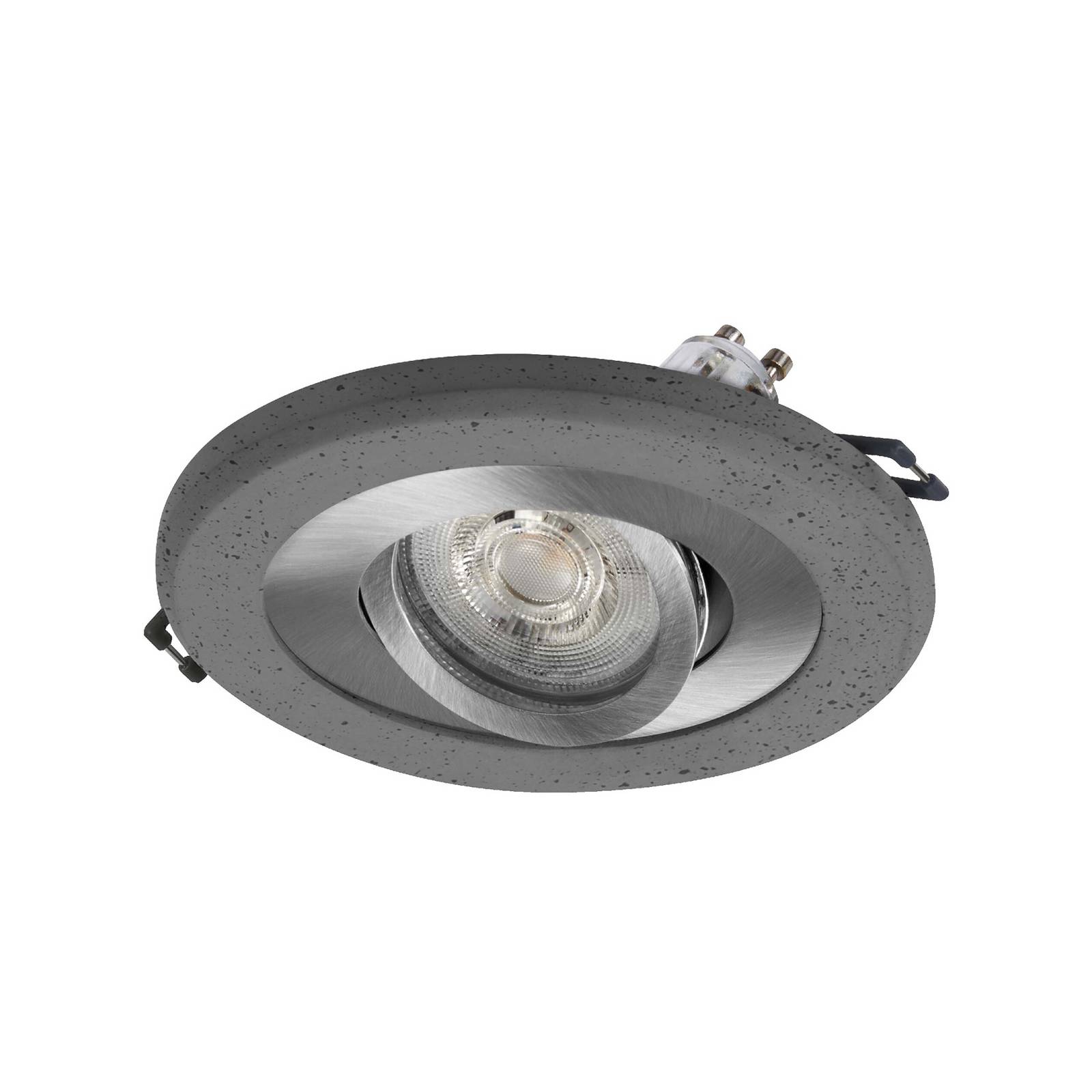 OSRAM Einbauspot, beton dunkel/nickel, Ø 12 cm, GU10-LED