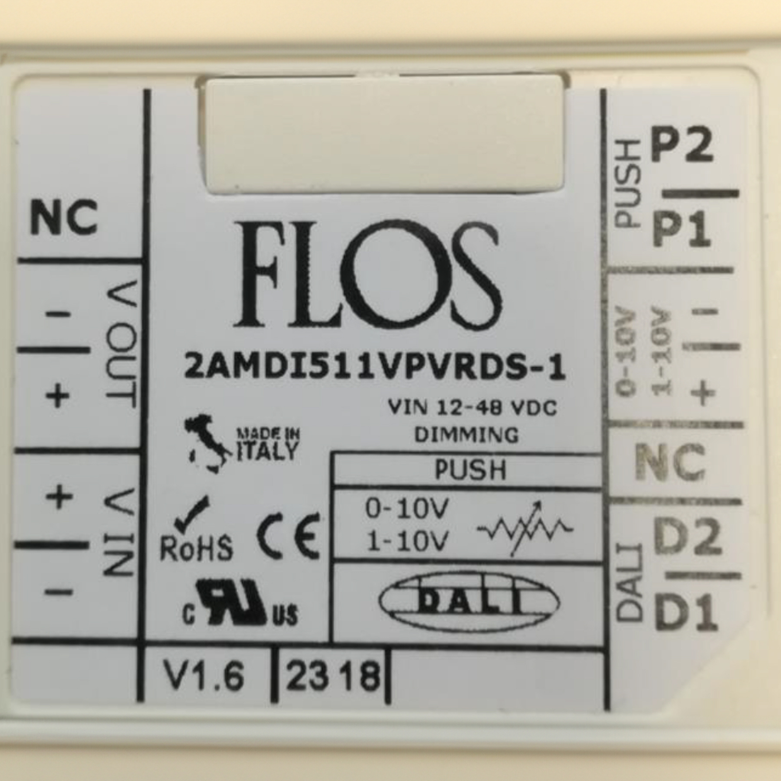 FLOS LED-himmennin 12 - 48 V, 1-kanavainen, moniprotokollatoiminen