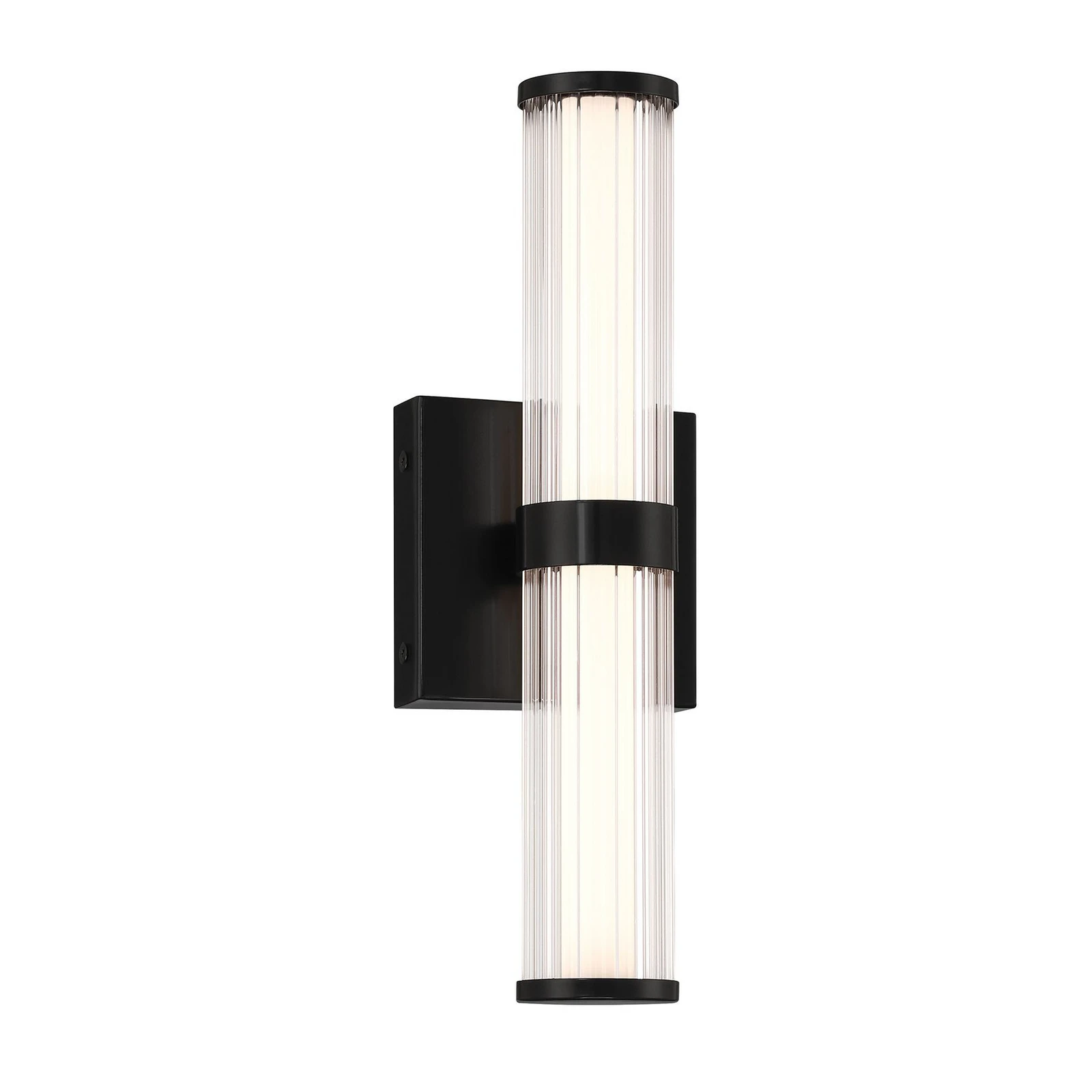 LED vanjska zidna svjetiljka FAYTON, crna, visina 36 cm, metalna, IP44