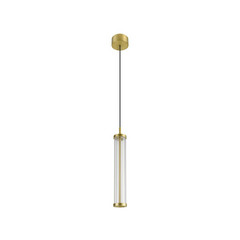 SLV LED-riippuvalaisin Quimera, messinkivärinen, Ø 8 cm, CCT