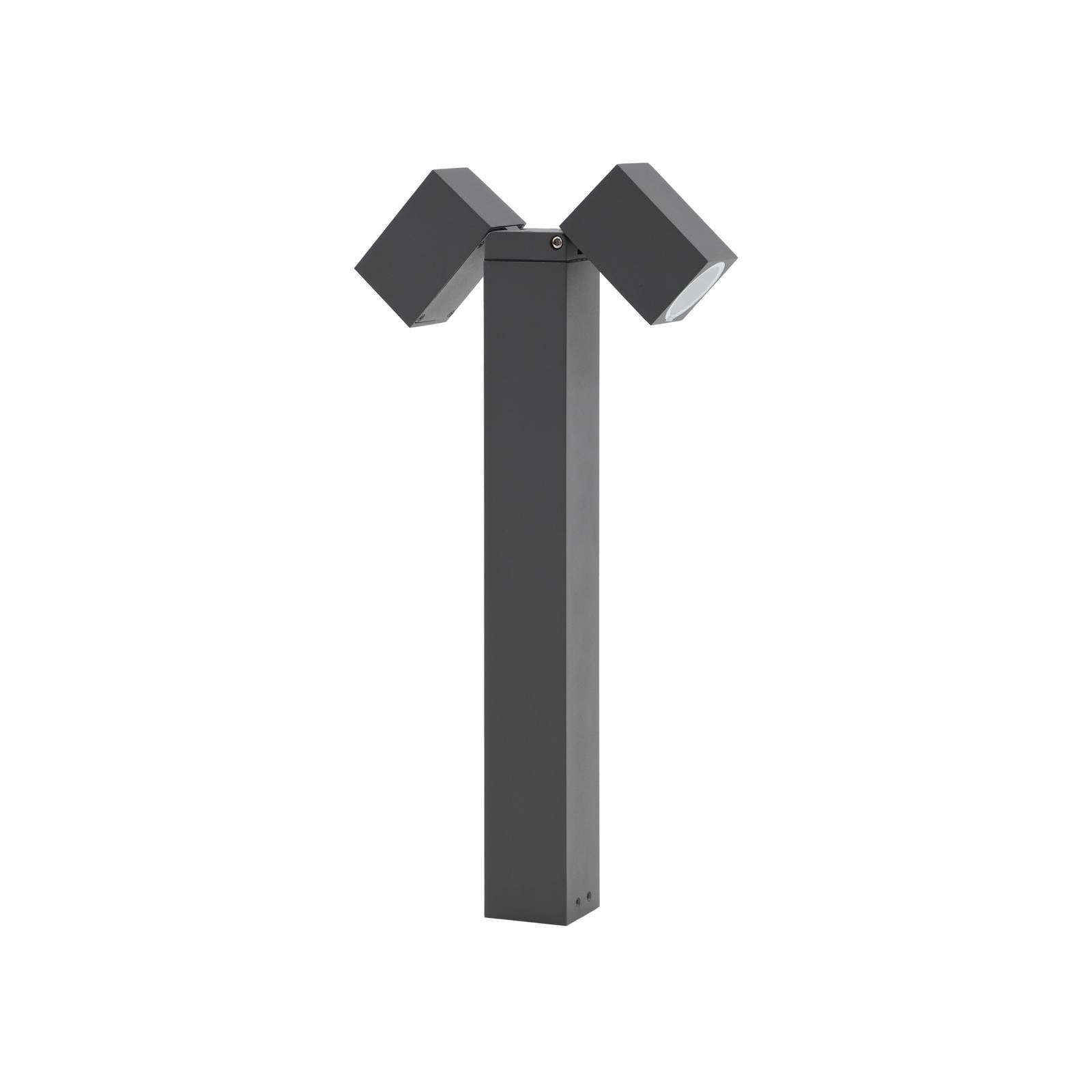 Lindby Sockelleuchte Othil, 2-flg., 50 cm, anthrazit, Metall