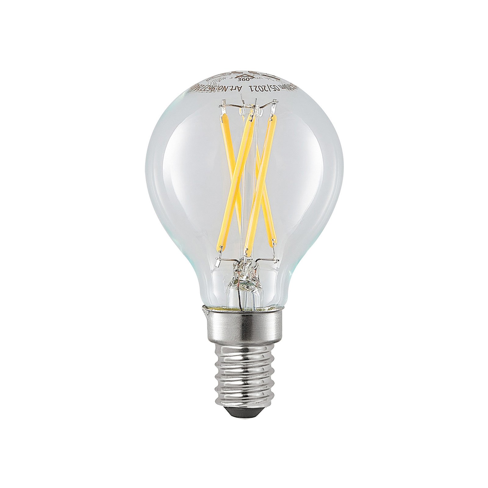 Lâmpada de incandescência LED E14 4W 2700K regulável 2pcs