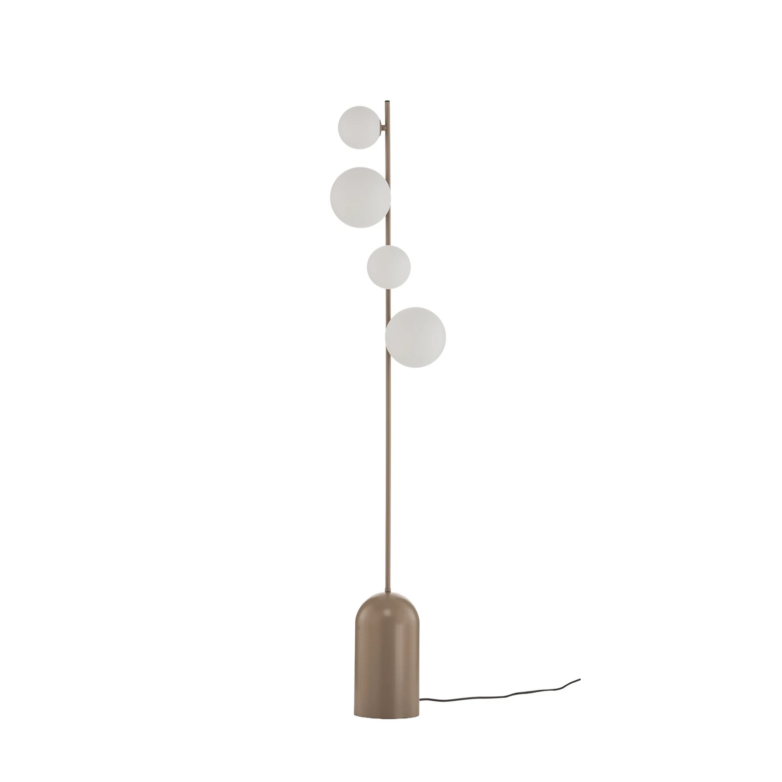 Etno LP4 podna lampa, bež, staklo/čelik, visina 140 cm, G9