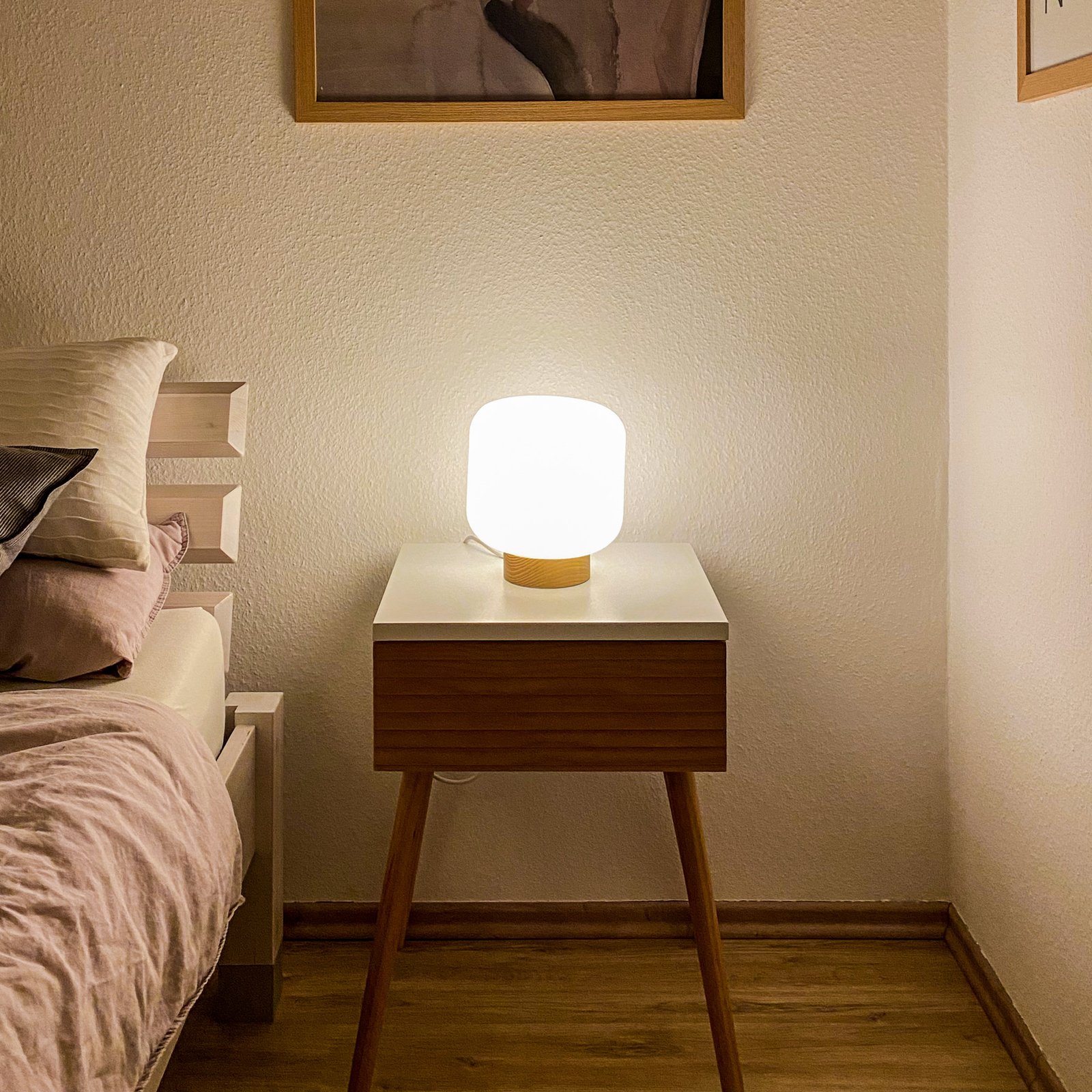 Milford Tischleuchte Ash/Opal - Nordlux