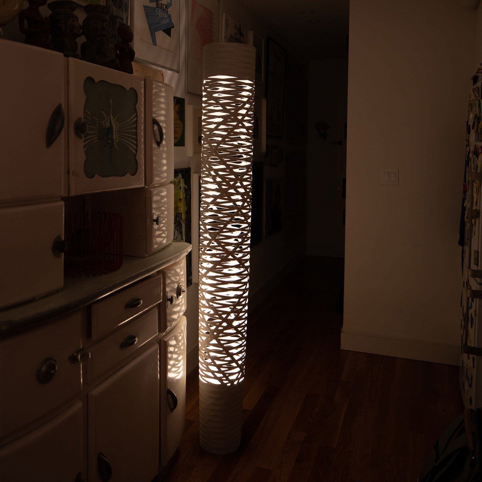 Foscarini Tress grande lampă de podea LED, alb