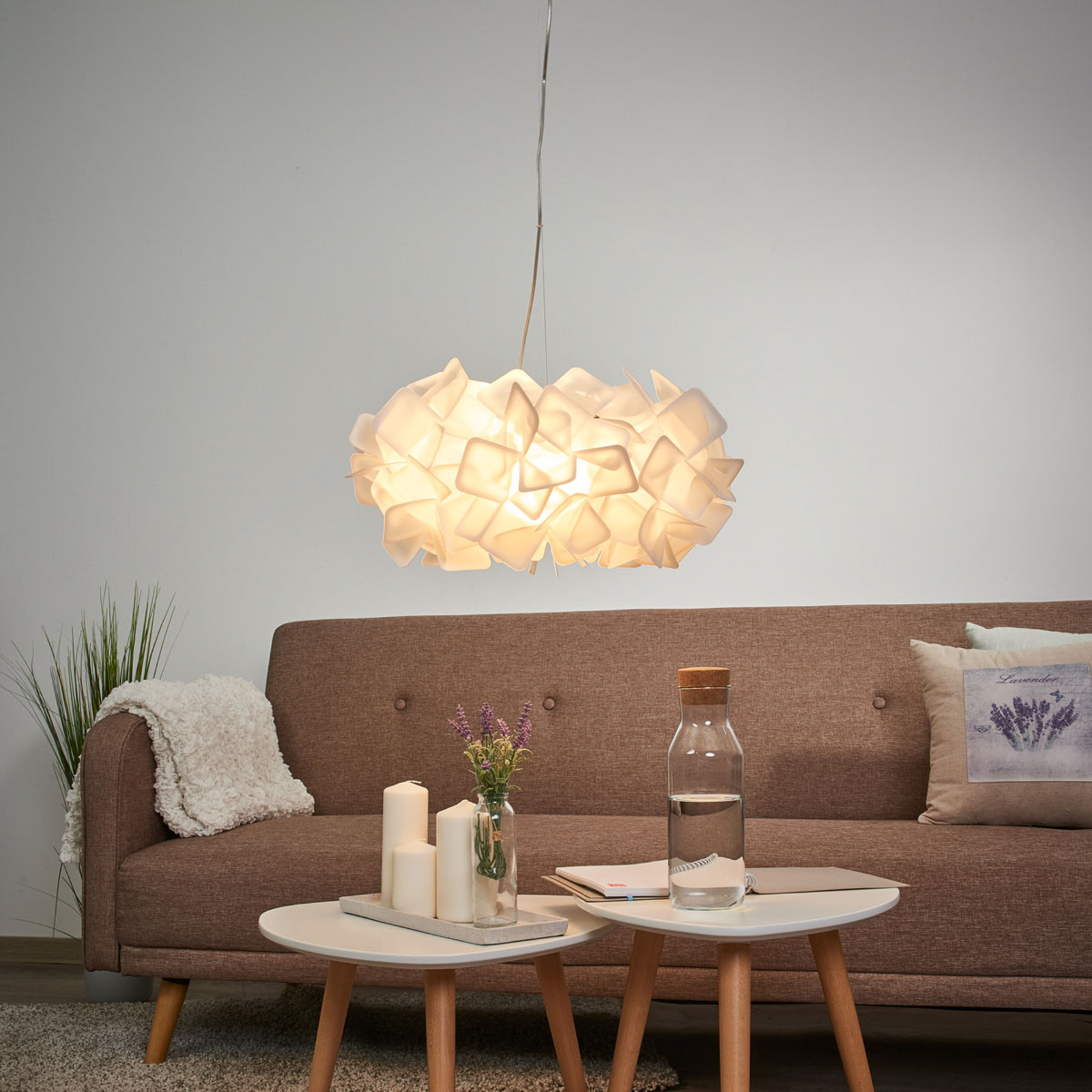 Slamp Clizia – dizajnérska závesná lampa, biela