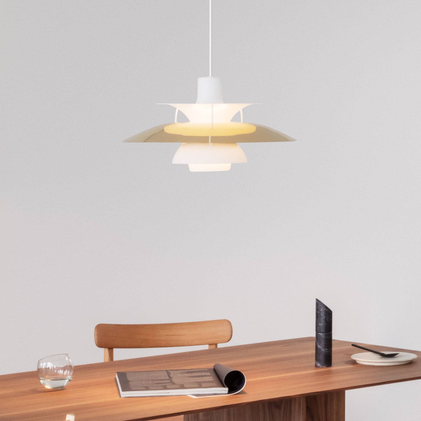 Louis Poulsen PH 5 mosiądz lampa wisząca Ø 50 cm