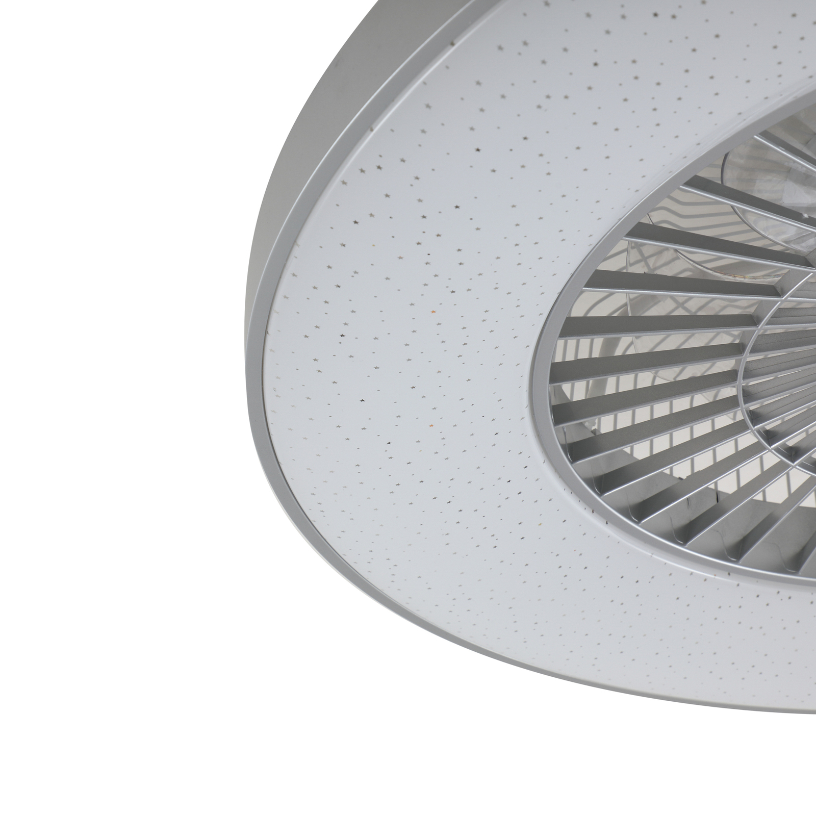 Lindby Smart LED-Deckenventilator Paavo, grau, leise, Tuya